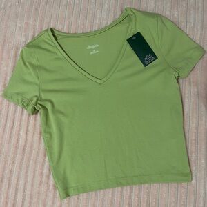 Green Crop Top Size Medium